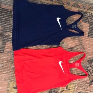 NIKE workout tanks with built in sport bra